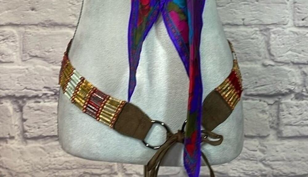 Beaded bohemian waist belt
